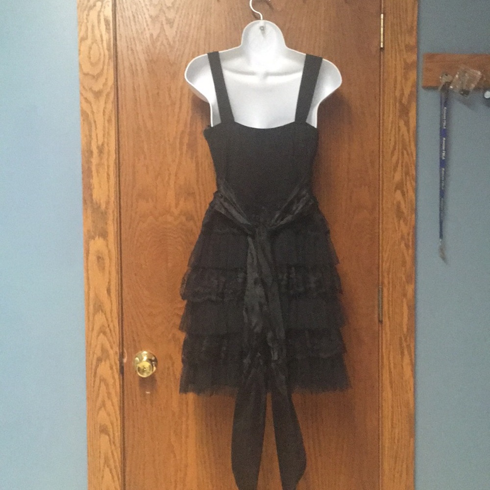 Lacey Black Formal Mini Dress - Picture 6 of 7